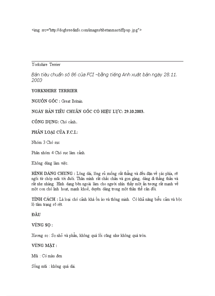 image for page Danh mục các giống chó