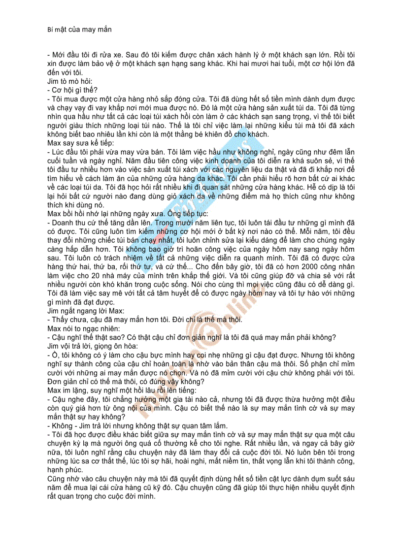 image for page Ebook Bí mật của may mắn