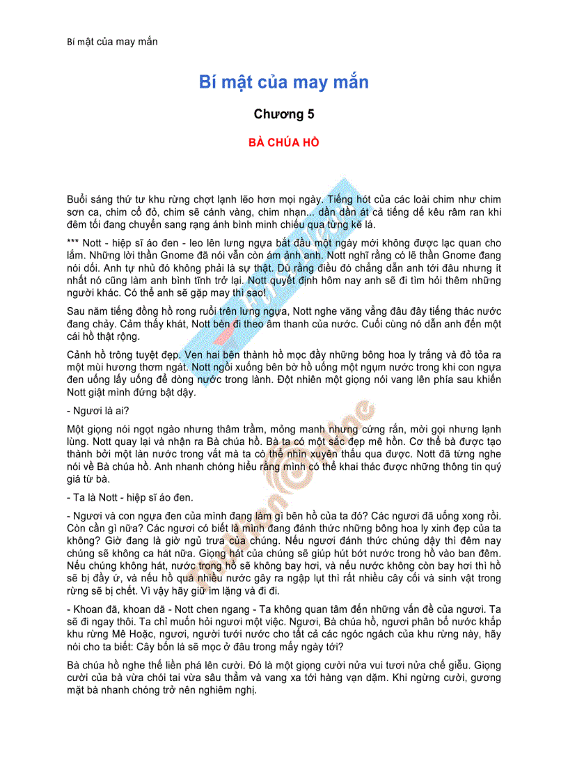 image for page Ebook Bí mật của may mắn