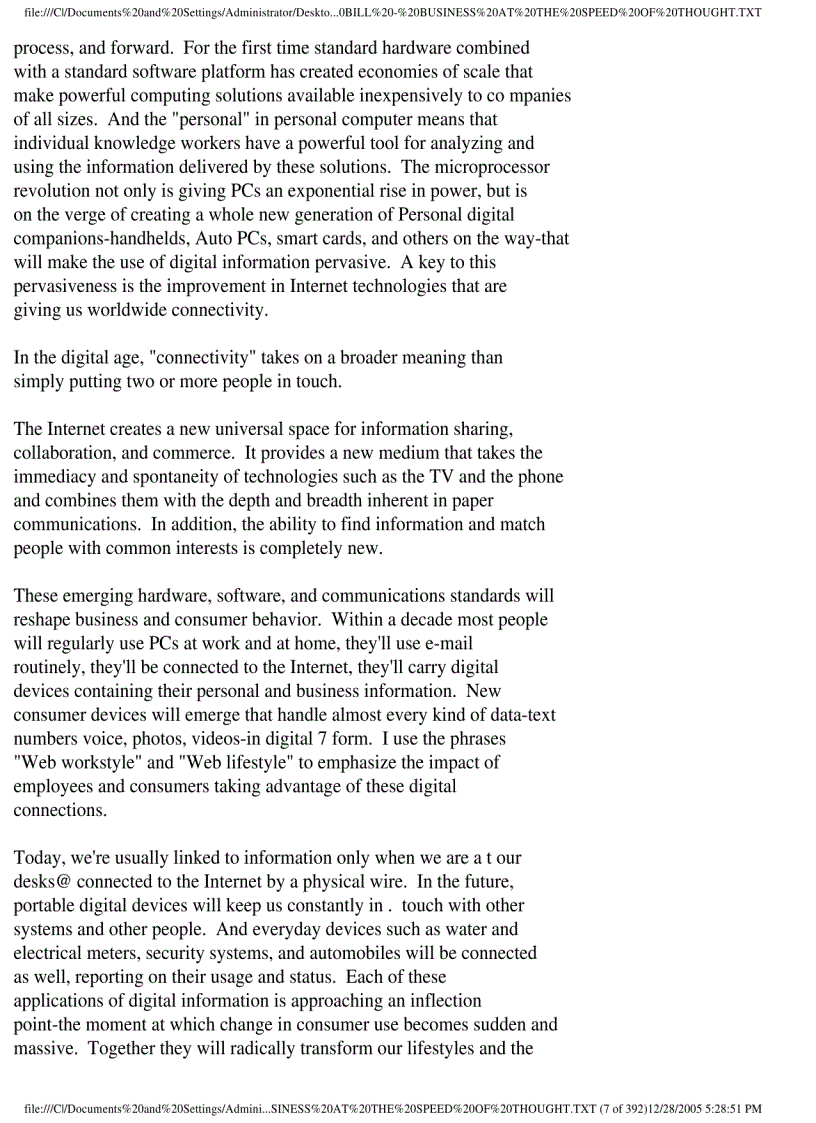 image for page Ebook Bill Gates business at the speed of thought