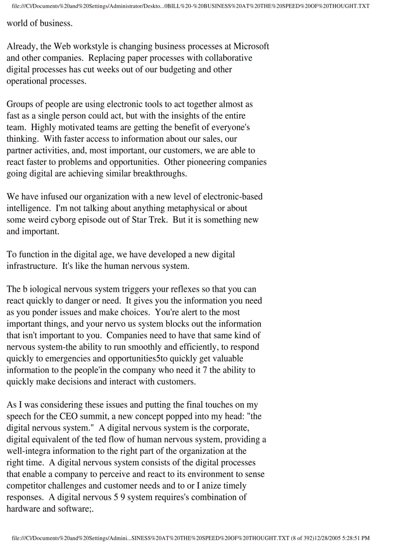 image for page Ebook Bill Gates business at the speed of thought