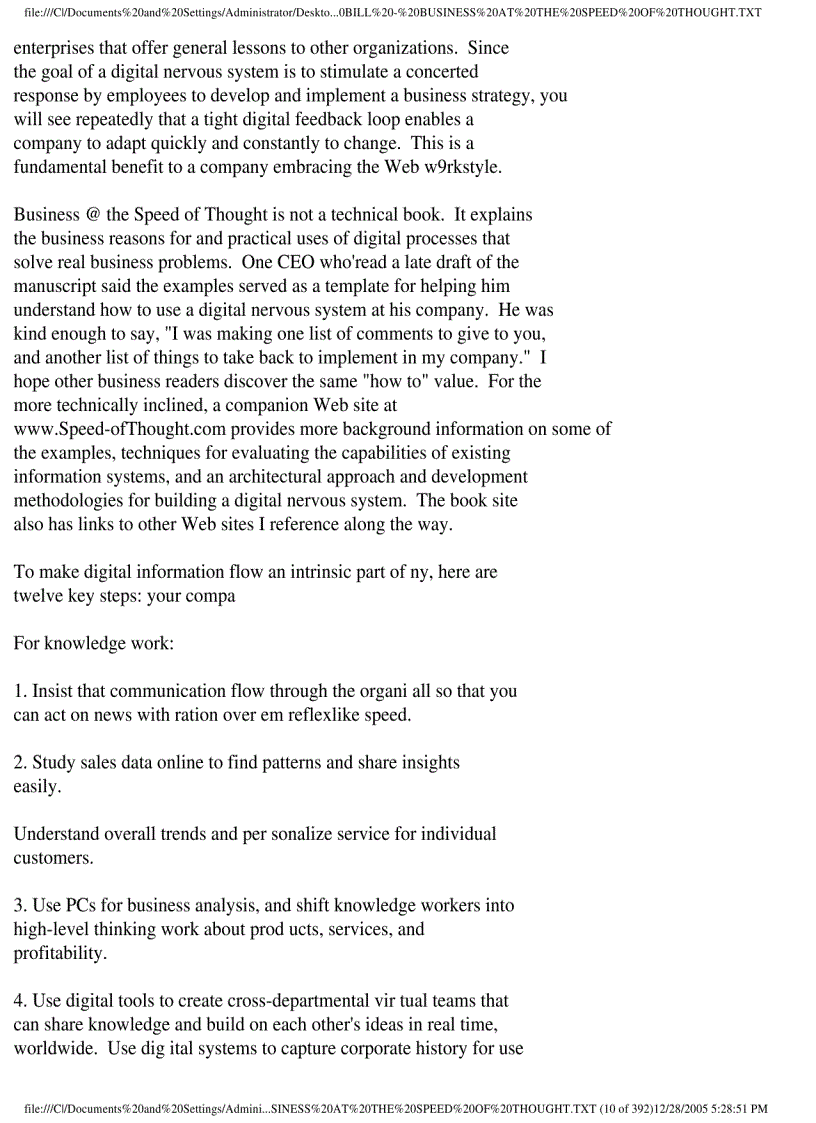 image for page Ebook Bill Gates business at the speed of thought