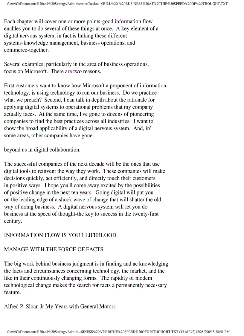 image for page Ebook Bill Gates business at the speed of thought