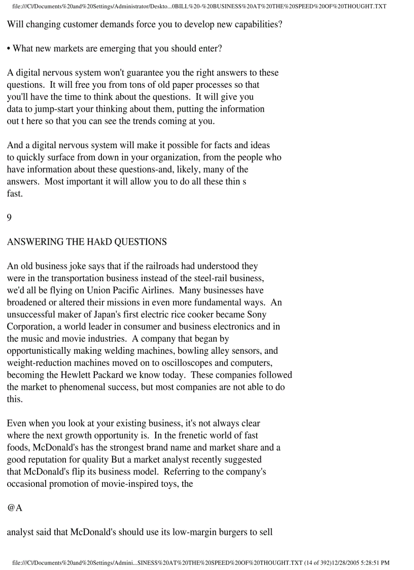 image for page Ebook Bill Gates business at the speed of thought