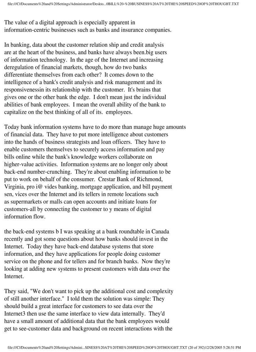 image for page Ebook Bill Gates business at the speed of thought