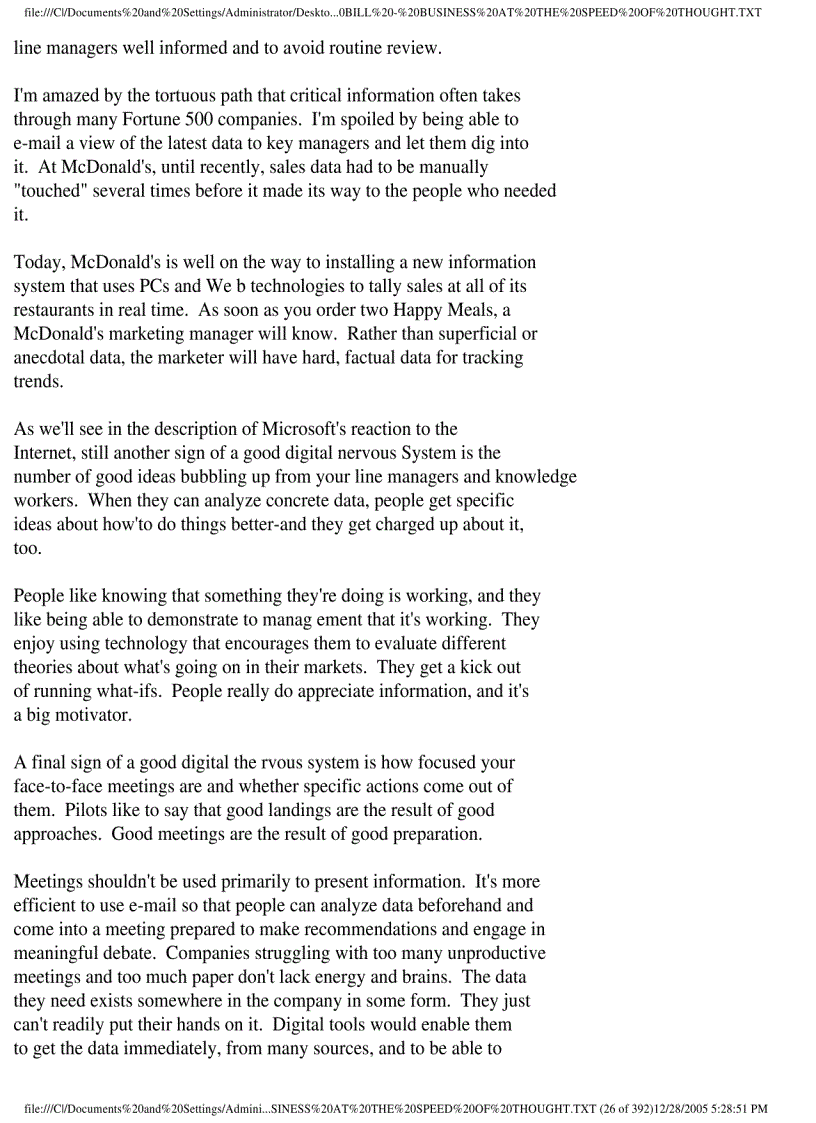 image for page Ebook Bill Gates business at the speed of thought