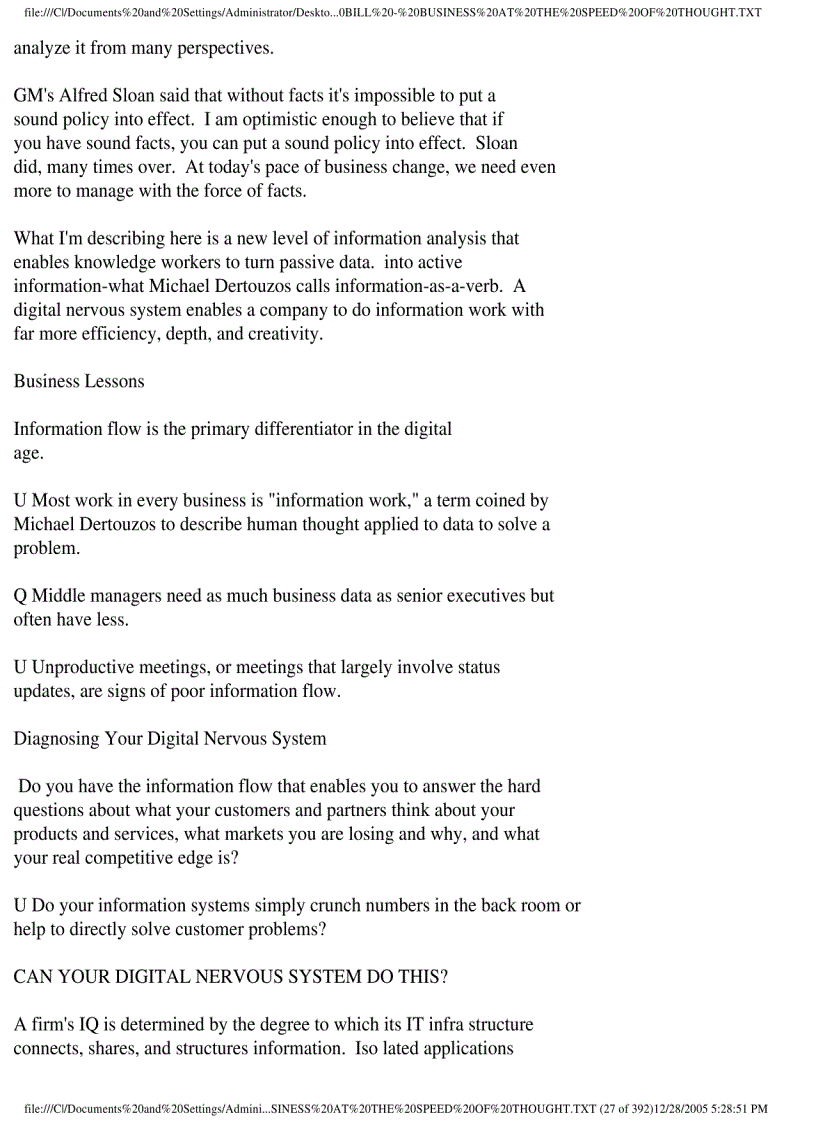 image for page Ebook Bill Gates business at the speed of thought