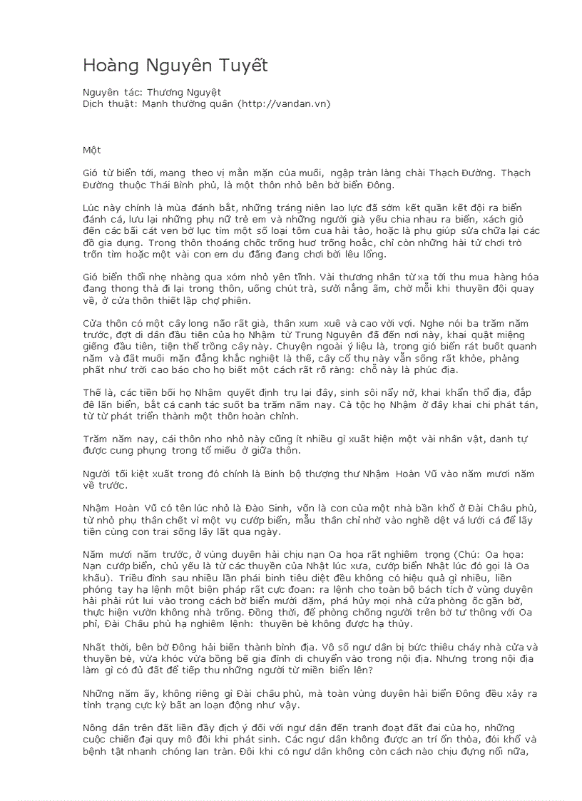 image for page Hoàng Nguyên Tuyết Nguyên tác Thương Nguyệt