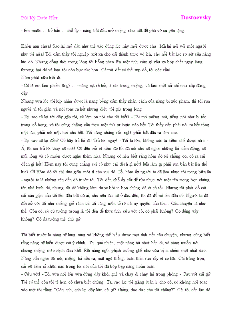 image for page Bút Ký Dưới Hầm Dostoevsky