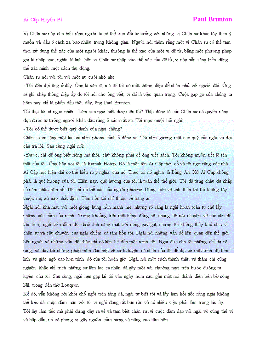 image for page Ai Cập Huyền Bí Paul Brunton