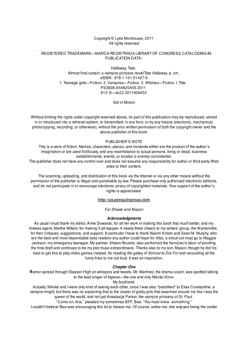 image for page Ebook Almost Final Curtain 2011