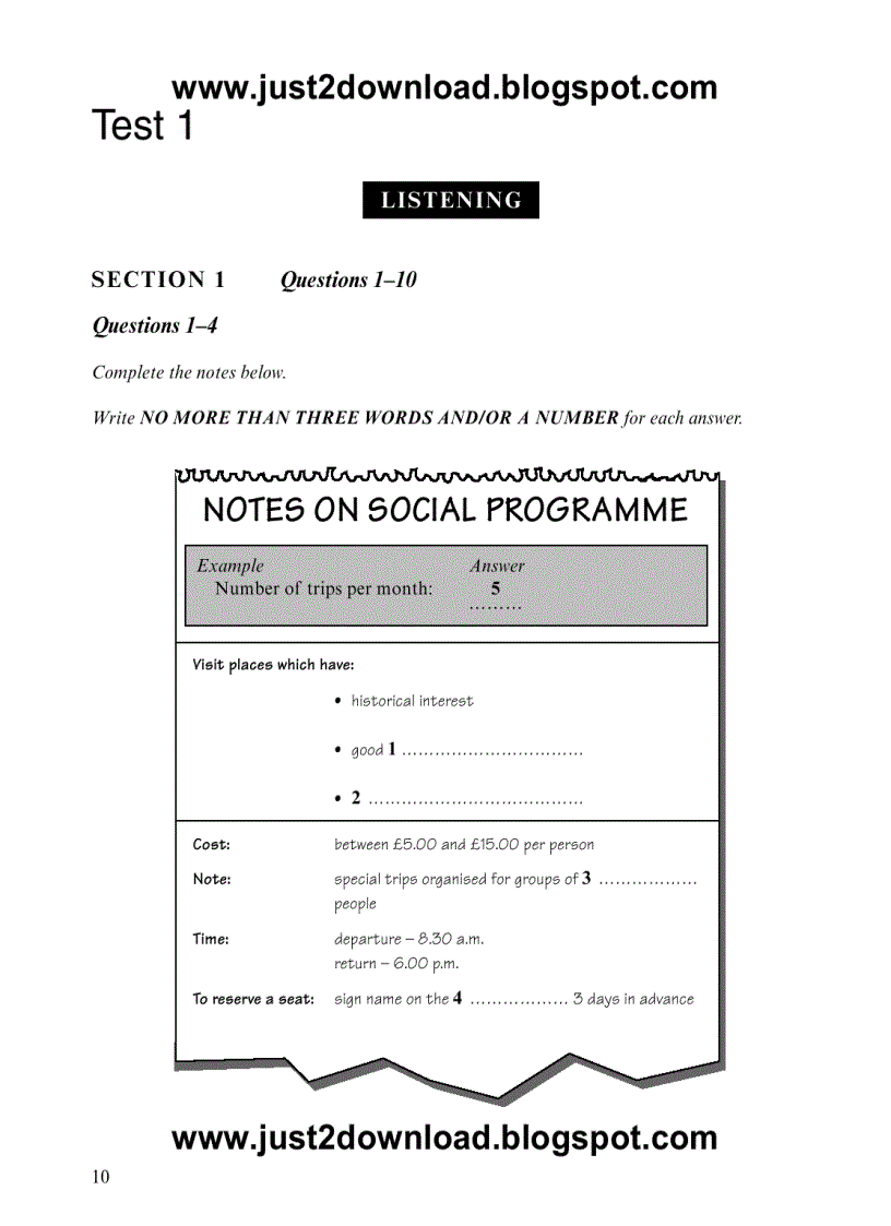 image for page Cambridge Practice for Ielts 4 test 1