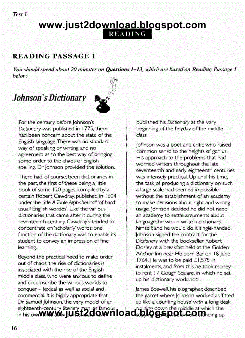 image for page Ebook Cambridge Practice for Ielts 5 test 1