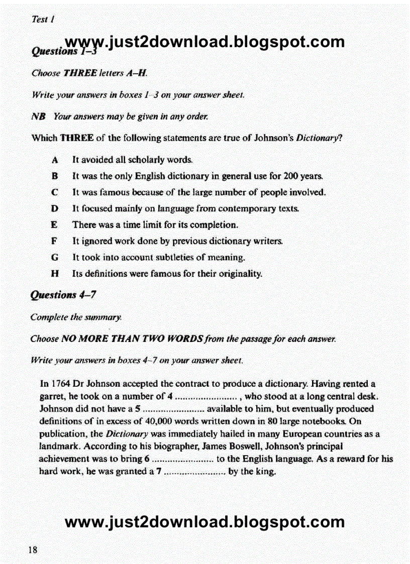 image for page Ebook Cambridge Practice for Ielts 5 test 1