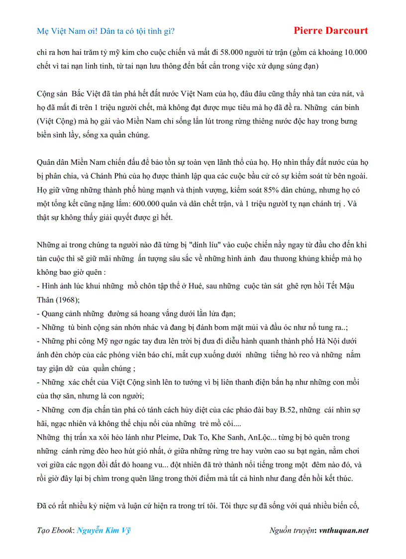 image for page Ebook Mẹ Việt Nam ơi Dân ta có tội tình gì Pierre Darcourt