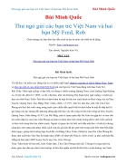 Ebook Thư ngỏ gửi các bạn trẻ Việt Nam và hai bạn Mỹ Fred Rob Bùi Minh Quốc