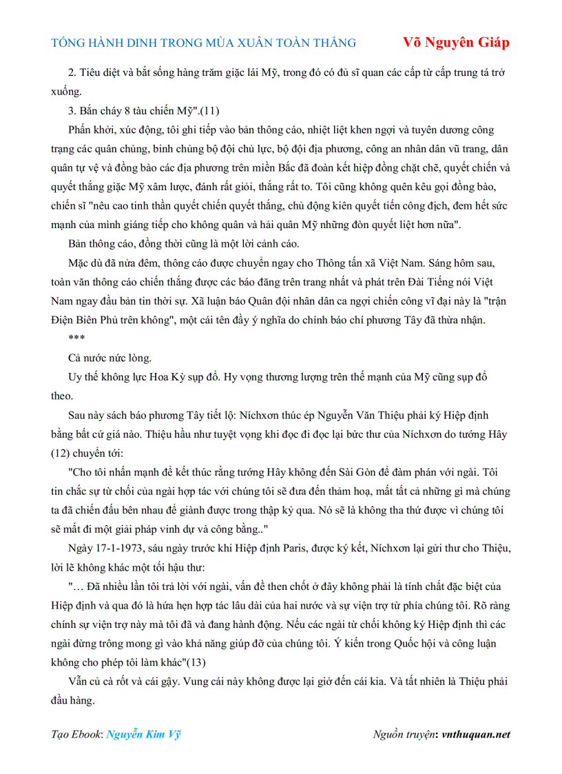 image for page Ebook TỔNG HÀNH DINH TRONG MÙA XUÂN TOÀN THẮNG Võ Nguyên Giáp