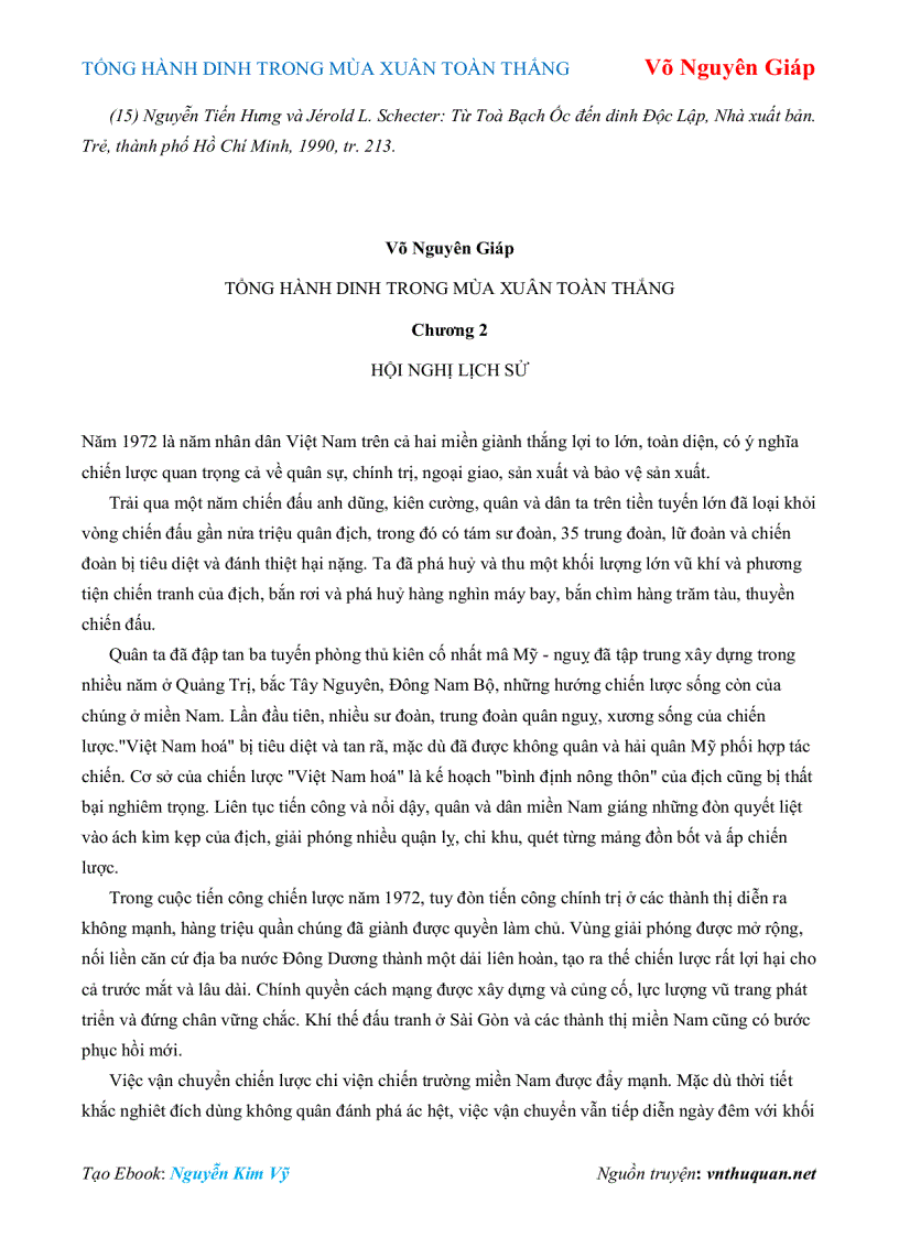 image for page Ebook TỔNG HÀNH DINH TRONG MÙA XUÂN TOÀN THẮNG Võ Nguyên Giáp