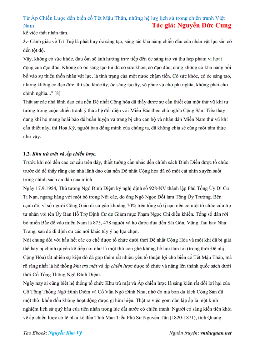 image for page Ebook Từ Ấp Chiến Lược đến biến cố Tết Mậu Thân những hệ luỵ lịch sử trong chiến tranh Việt Nam