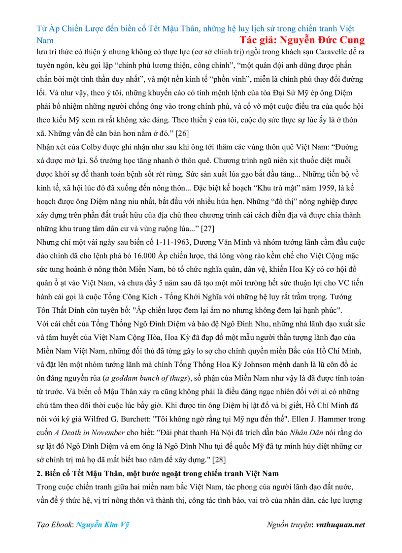 image for page Ebook Từ Ấp Chiến Lược đến biến cố Tết Mậu Thân những hệ luỵ lịch sử trong chiến tranh Việt Nam