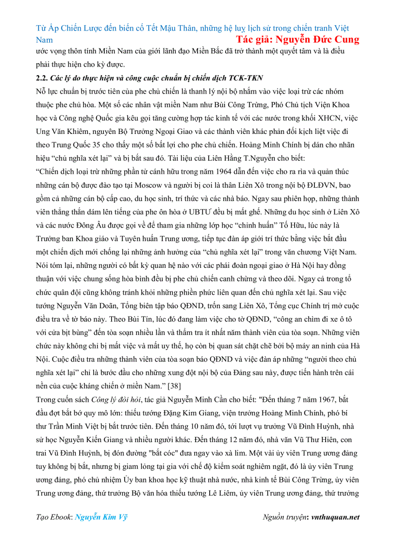 image for page Ebook Từ Ấp Chiến Lược đến biến cố Tết Mậu Thân những hệ luỵ lịch sử trong chiến tranh Việt Nam