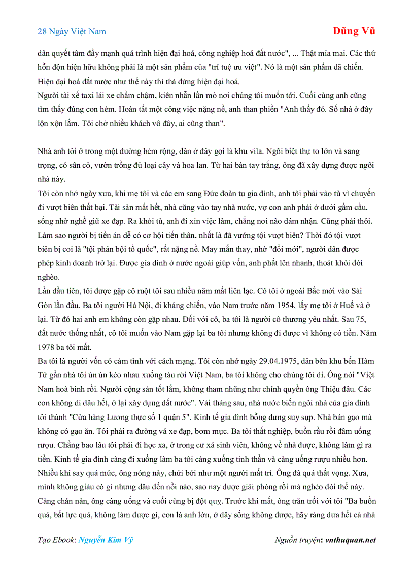 image for page Ebook 28 Ngày Việt Nam Dũng Vũ