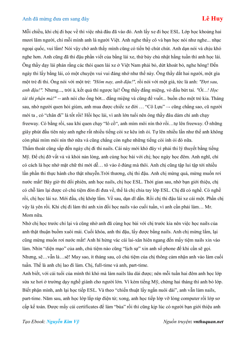 image for page Ebook Anh đã mừng đưa em sang đây Lê Huy