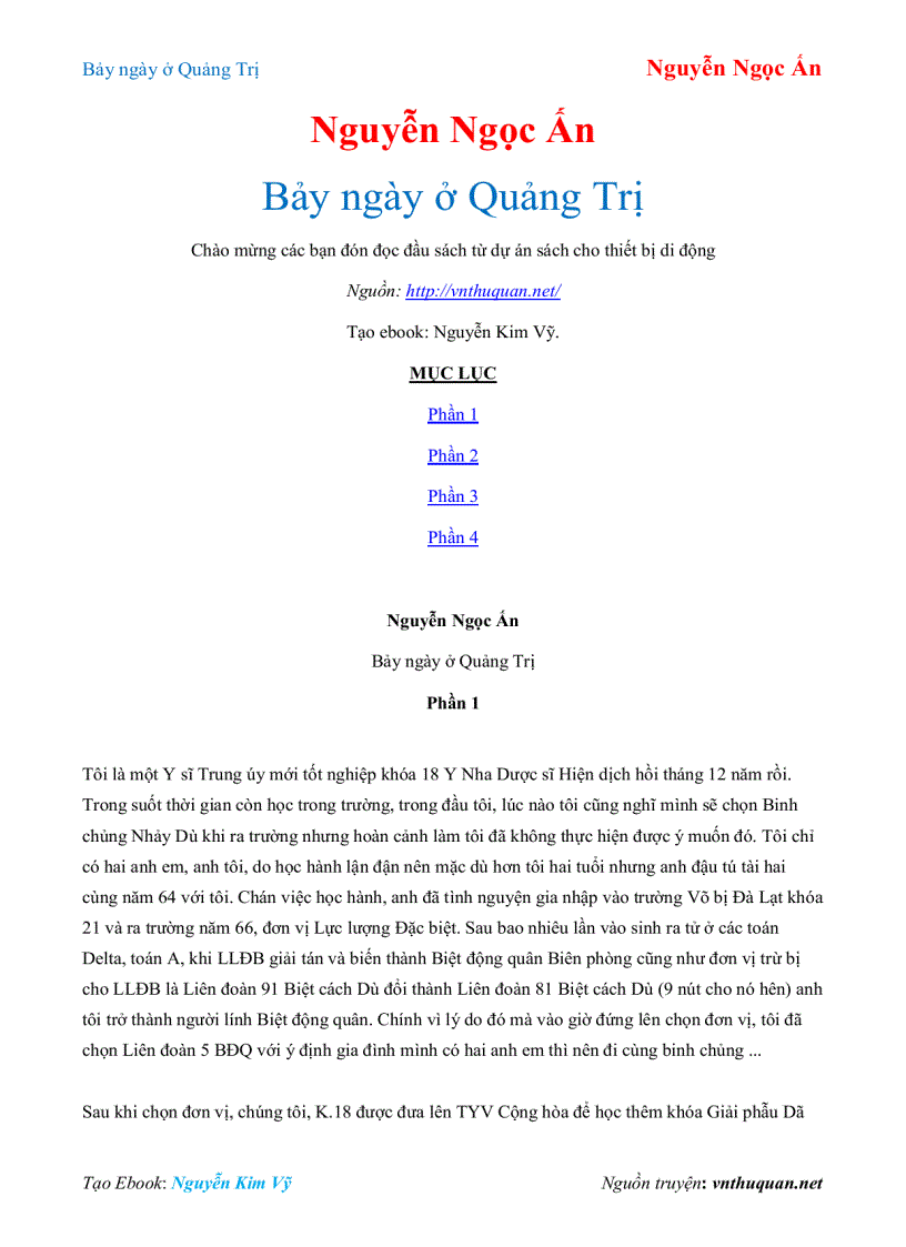 image for page Ebook Bảy ngày ở Quảng Trị Nguyễn Ngọc Ấn