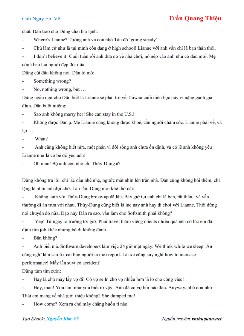 image for page Ebook Cali Ngày Em Về Trần Quang Thiệu