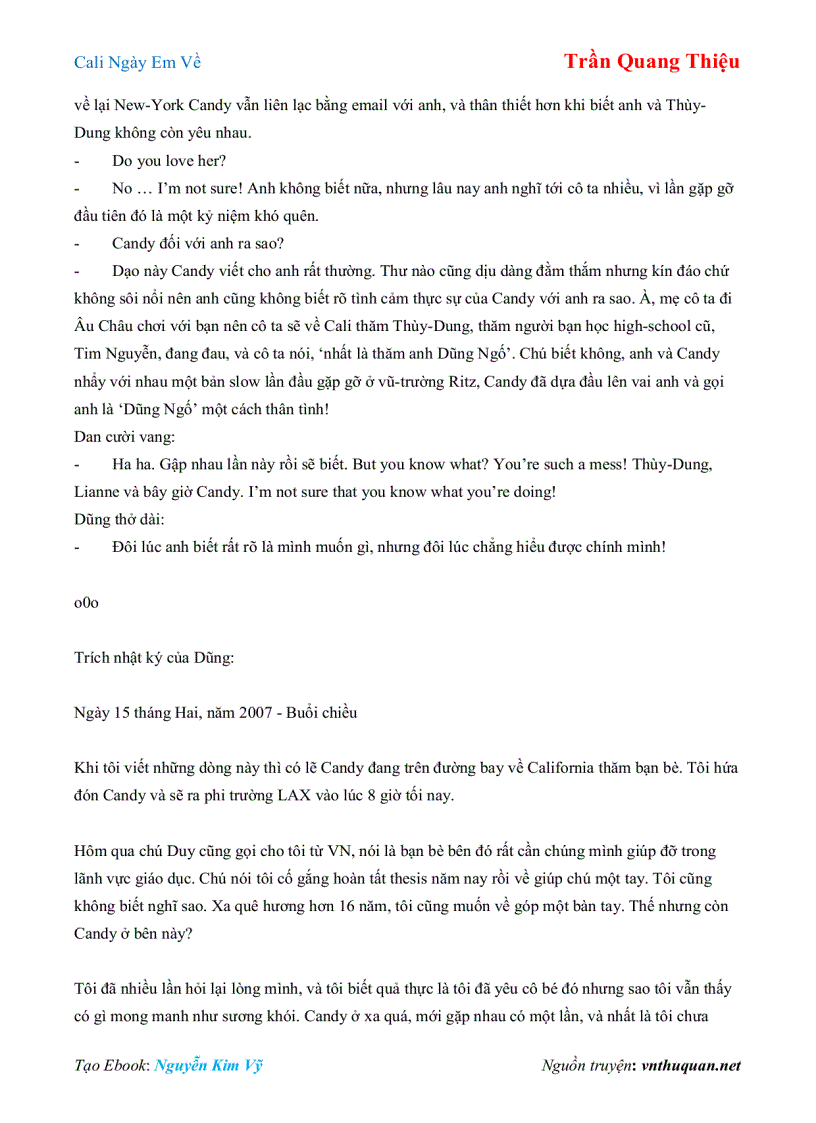 image for page Ebook Cali Ngày Em Về Trần Quang Thiệu