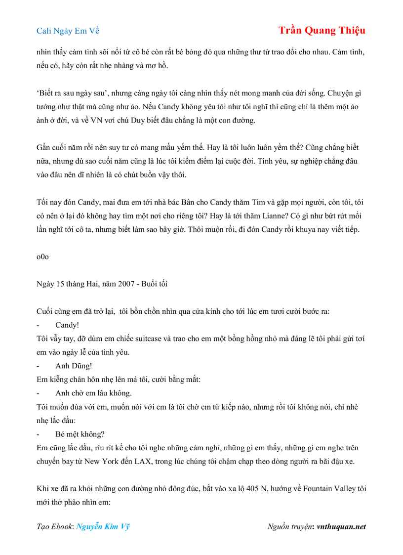image for page Ebook Cali Ngày Em Về Trần Quang Thiệu