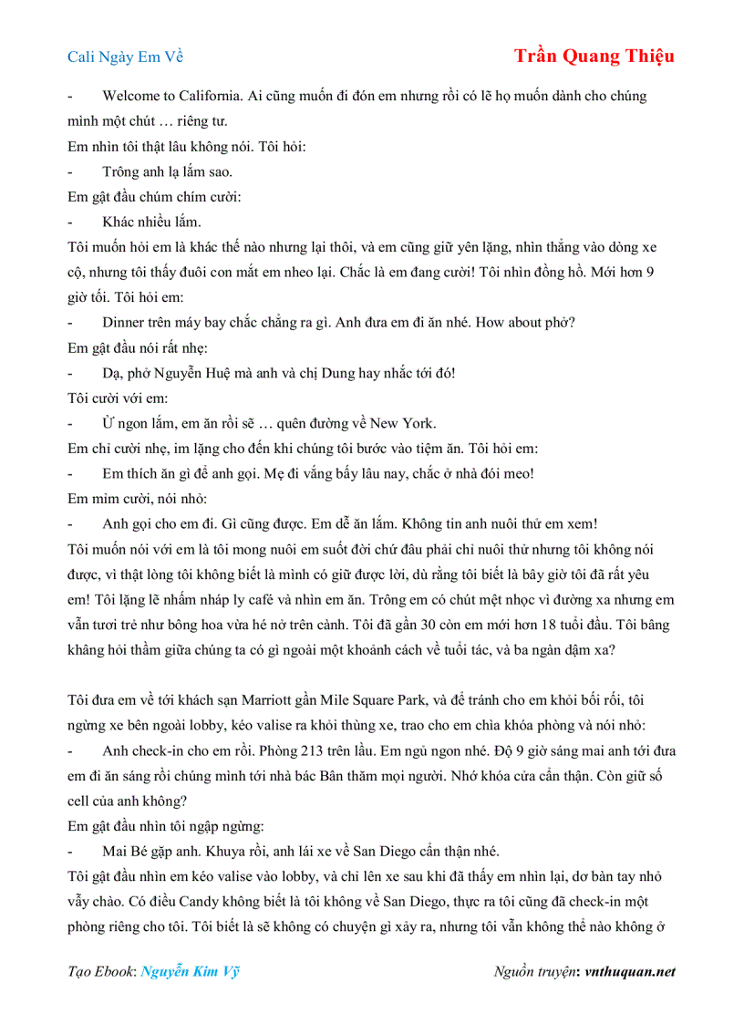 image for page Ebook Cali Ngày Em Về Trần Quang Thiệu