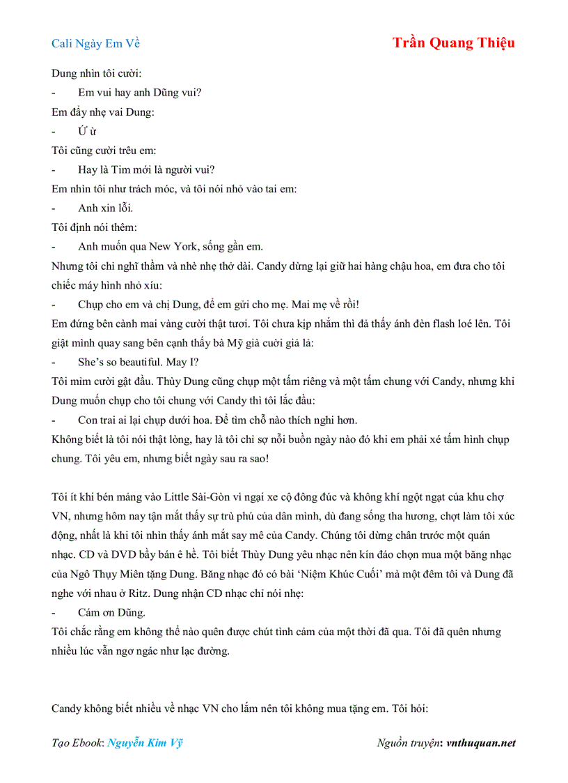 image for page Ebook Cali Ngày Em Về Trần Quang Thiệu