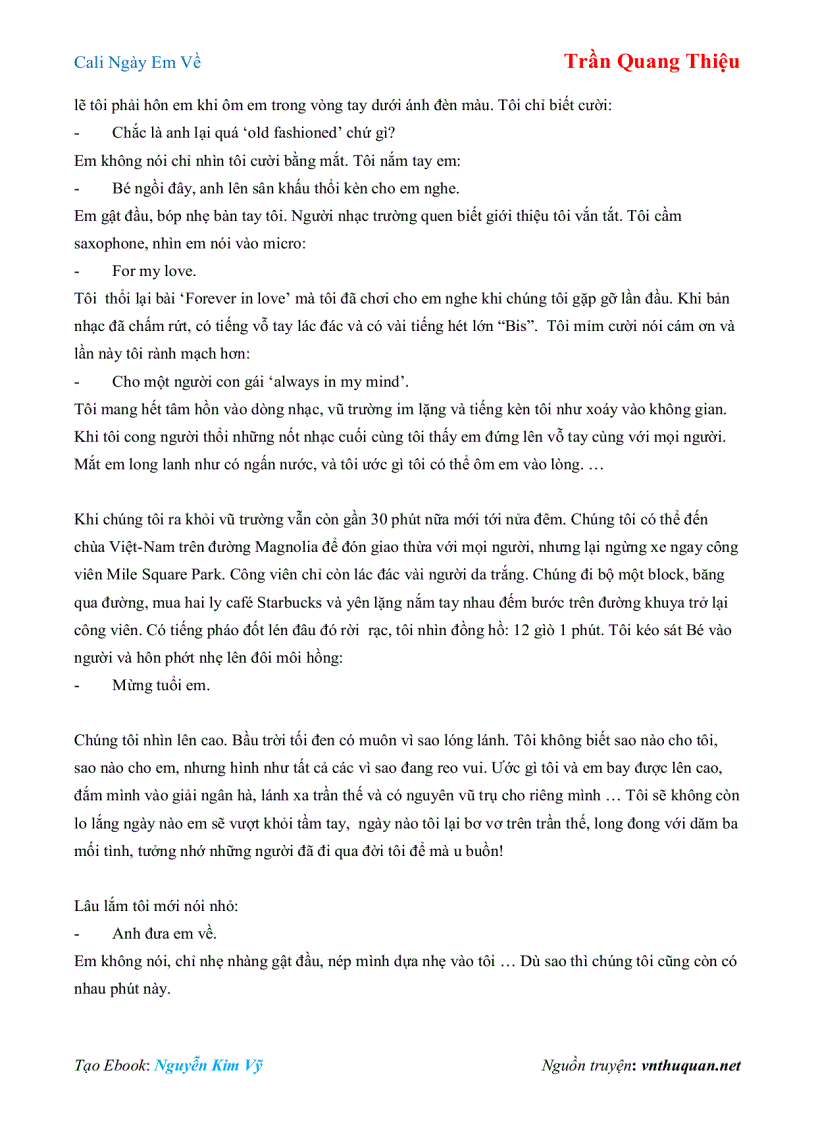 image for page Ebook Cali Ngày Em Về Trần Quang Thiệu