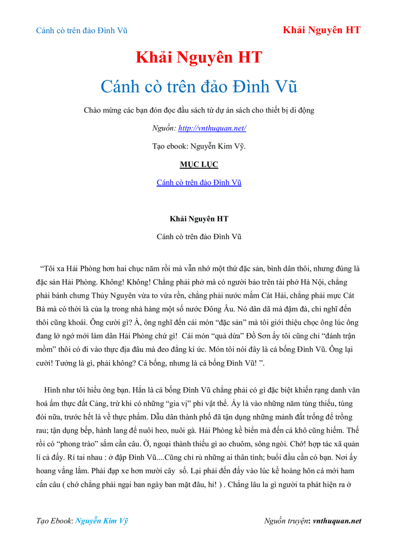 image for page Ebook Cánh cò trên đảo Đình Vũ Khải Nguyên HT
