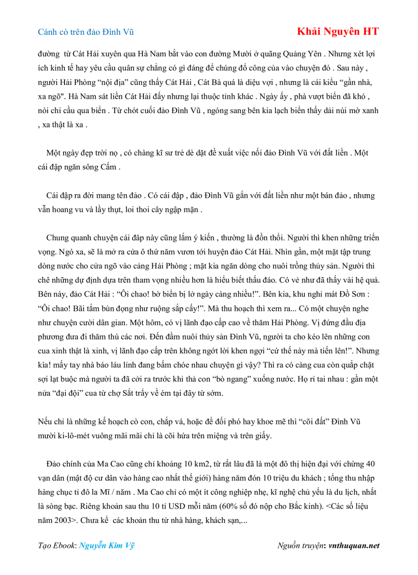 image for page Ebook Cánh cò trên đảo Đình Vũ Khải Nguyên HT