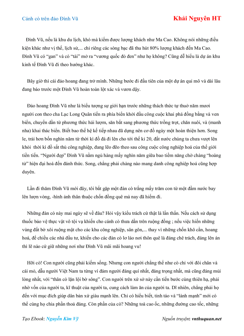 image for page Ebook Cánh cò trên đảo Đình Vũ Khải Nguyên HT