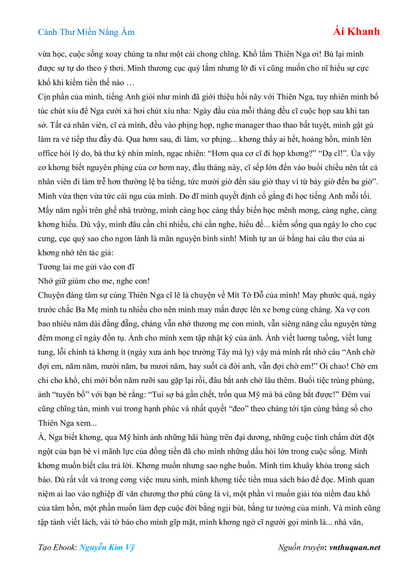 image for page Ebook Cánh Thư Miền Nắng Ấm Ái Khanh