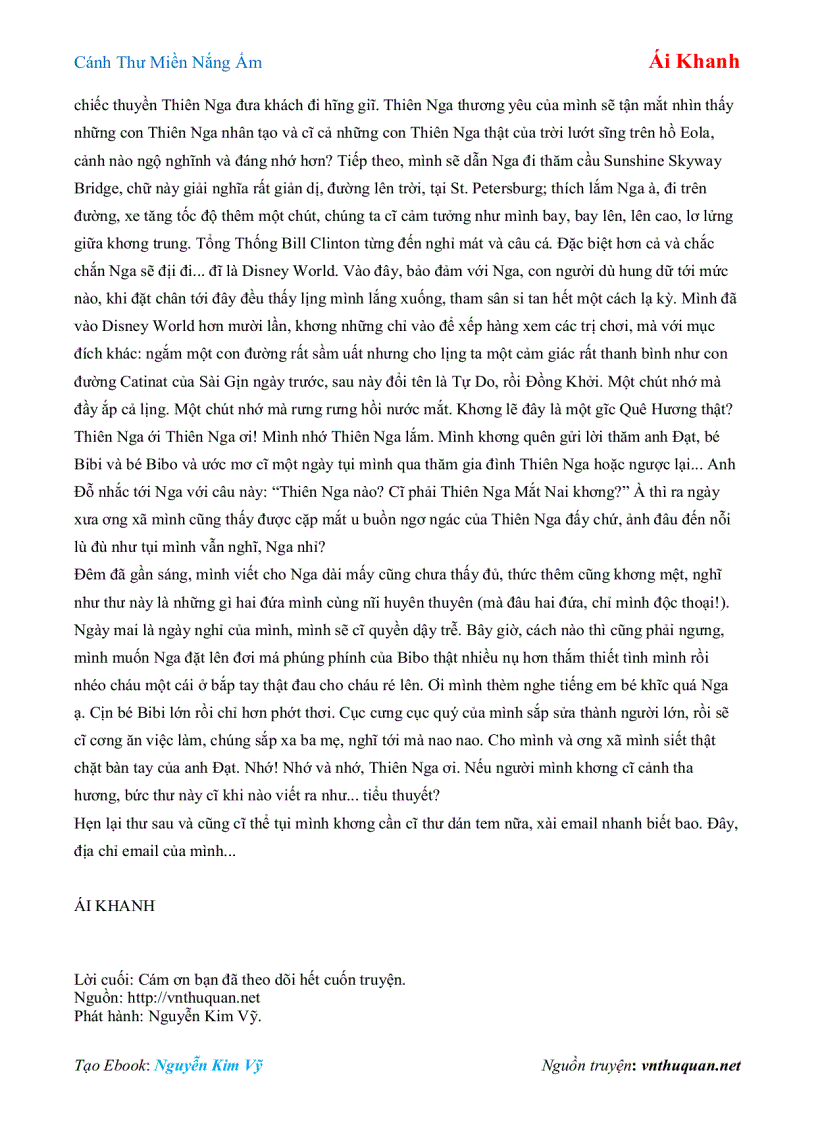 image for page Ebook Cánh Thư Miền Nắng Ấm Ái Khanh