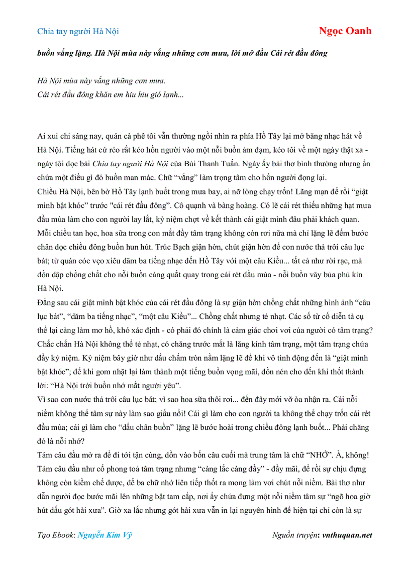 image for page Ebook Chia tay người Hà Nội Ngọc Oanh