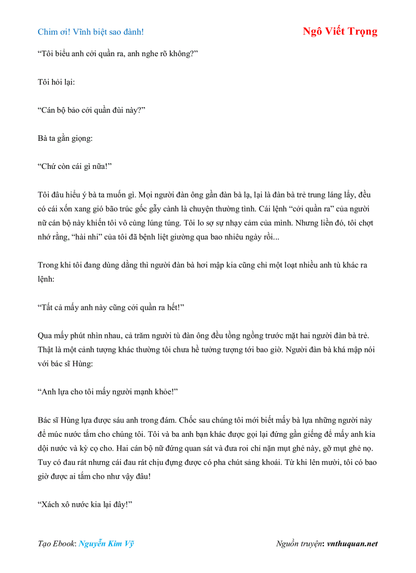 image for page Ebook Chim ơi Vĩnh biệt sao đành Ngô Viết Trọng