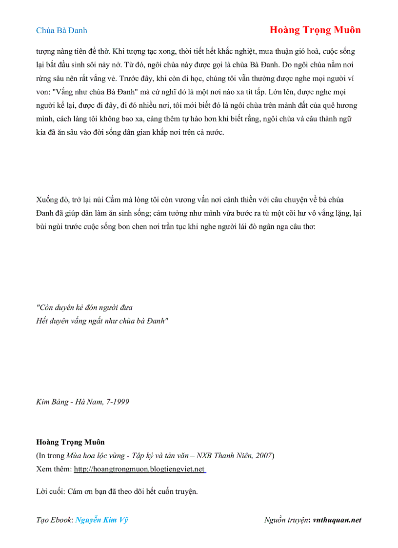 image for page Ebook Chùa Bà Đanh Hoàng Trọng Muôn