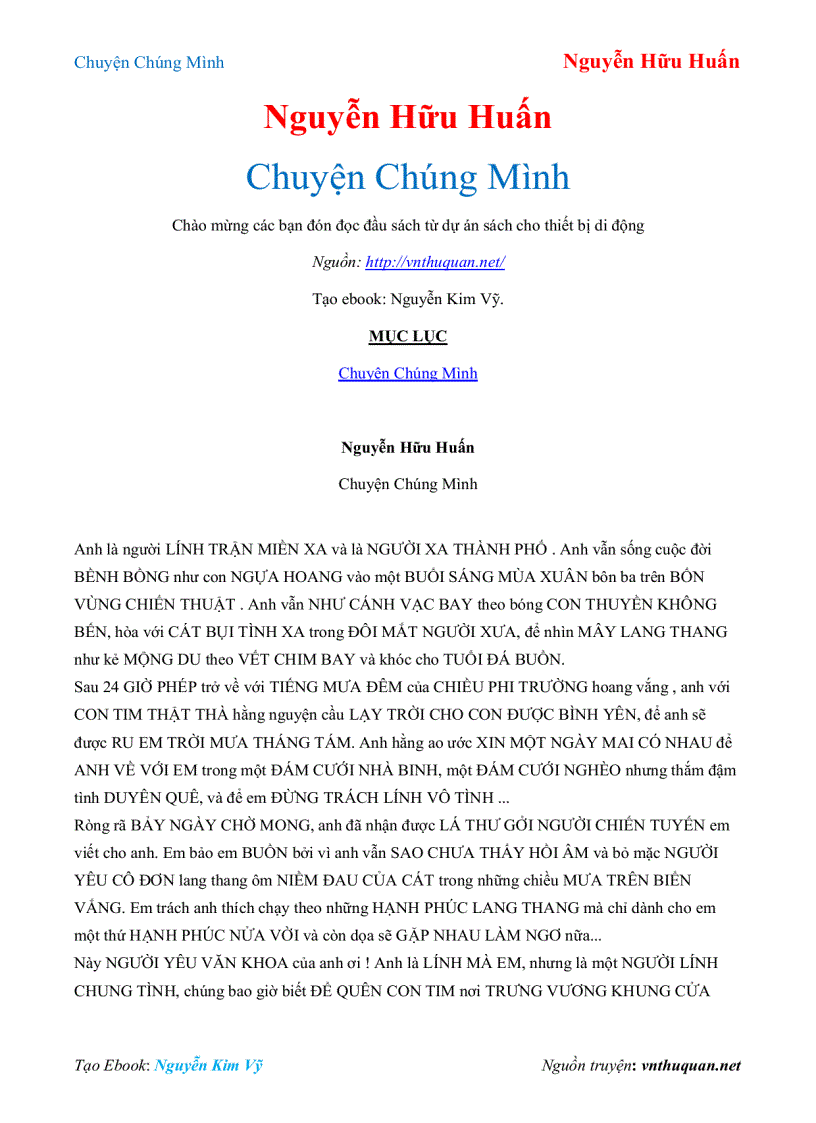 image for page Ebook Chuyện Chúng Mình Nguyễn Hữu Huấn