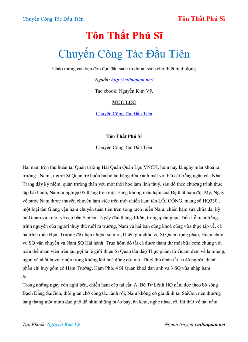 image for page Ebook Chuyến Công Tác Đầu Tiên Tôn Thất Phú Sĩ
