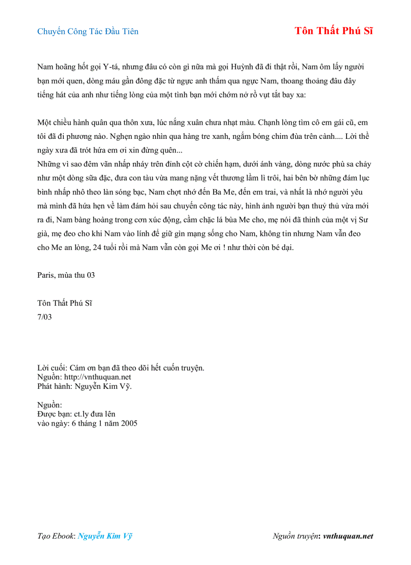 image for page Ebook Chuyến Công Tác Đầu Tiên Tôn Thất Phú Sĩ