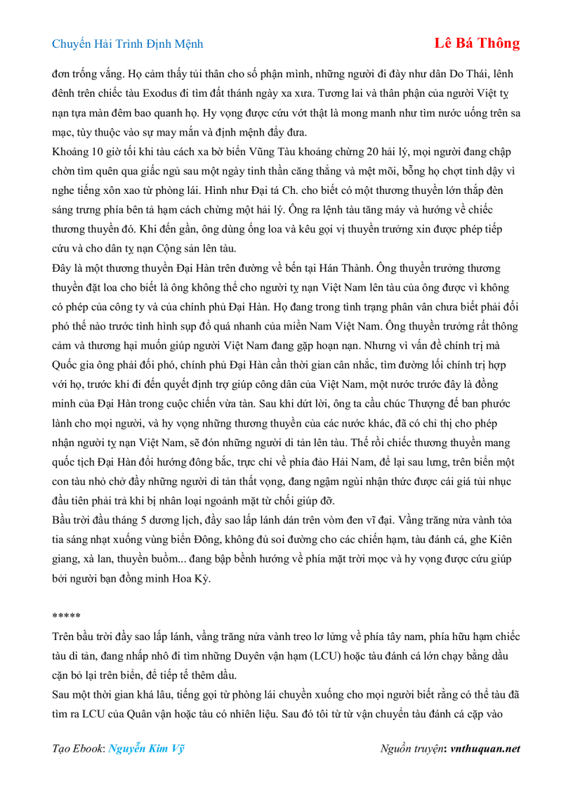 image for page Ebook Chuyến Hải Trình Định Mệnh Lê Bá Thông