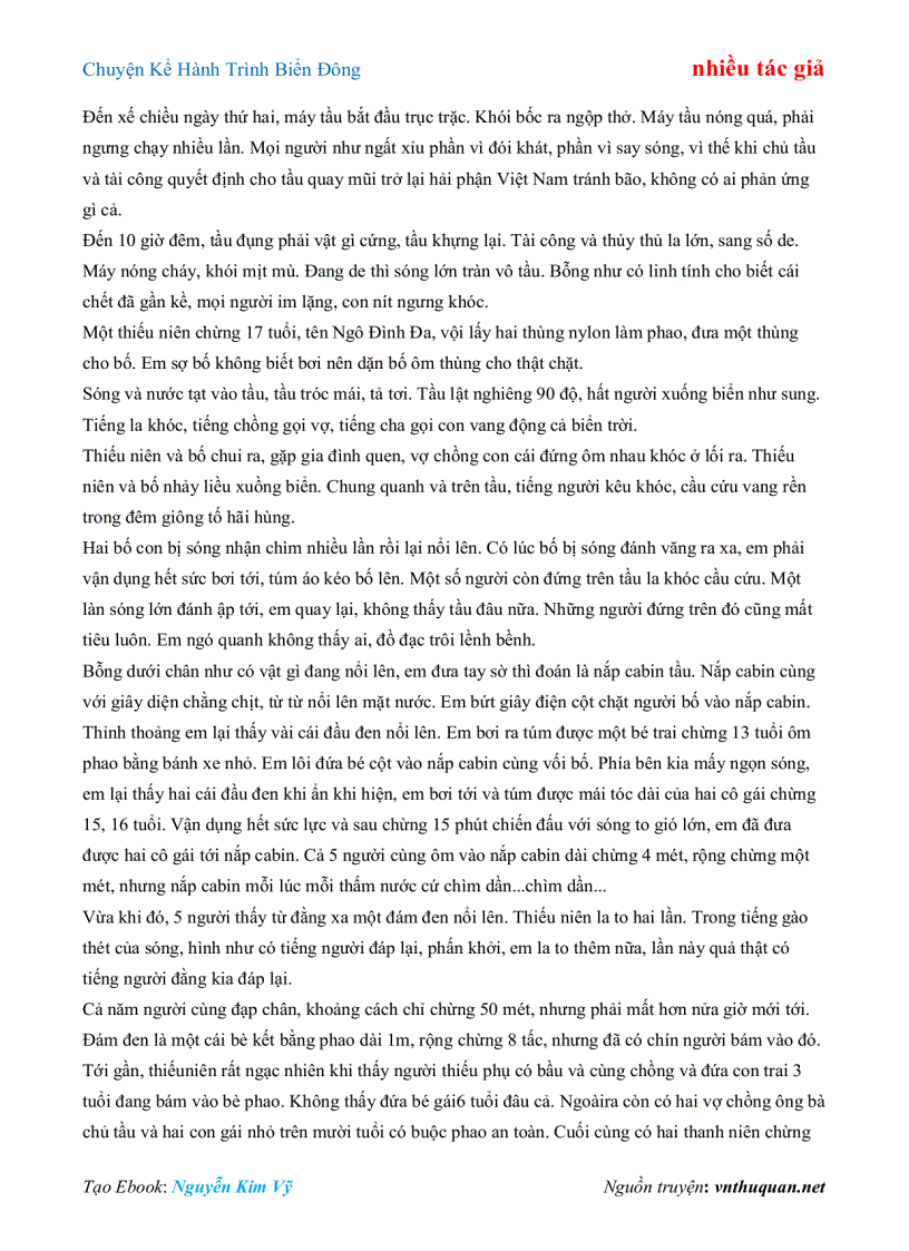 image for page Ebook Chuyện Kể Hành Trình Biển Đông nhiều tác giả