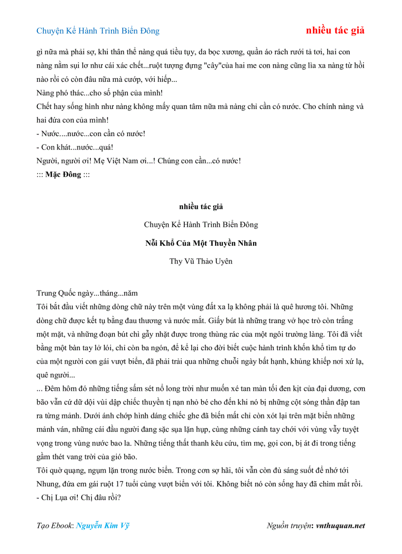 image for page Ebook Chuyện Kể Hành Trình Biển Đông nhiều tác giả