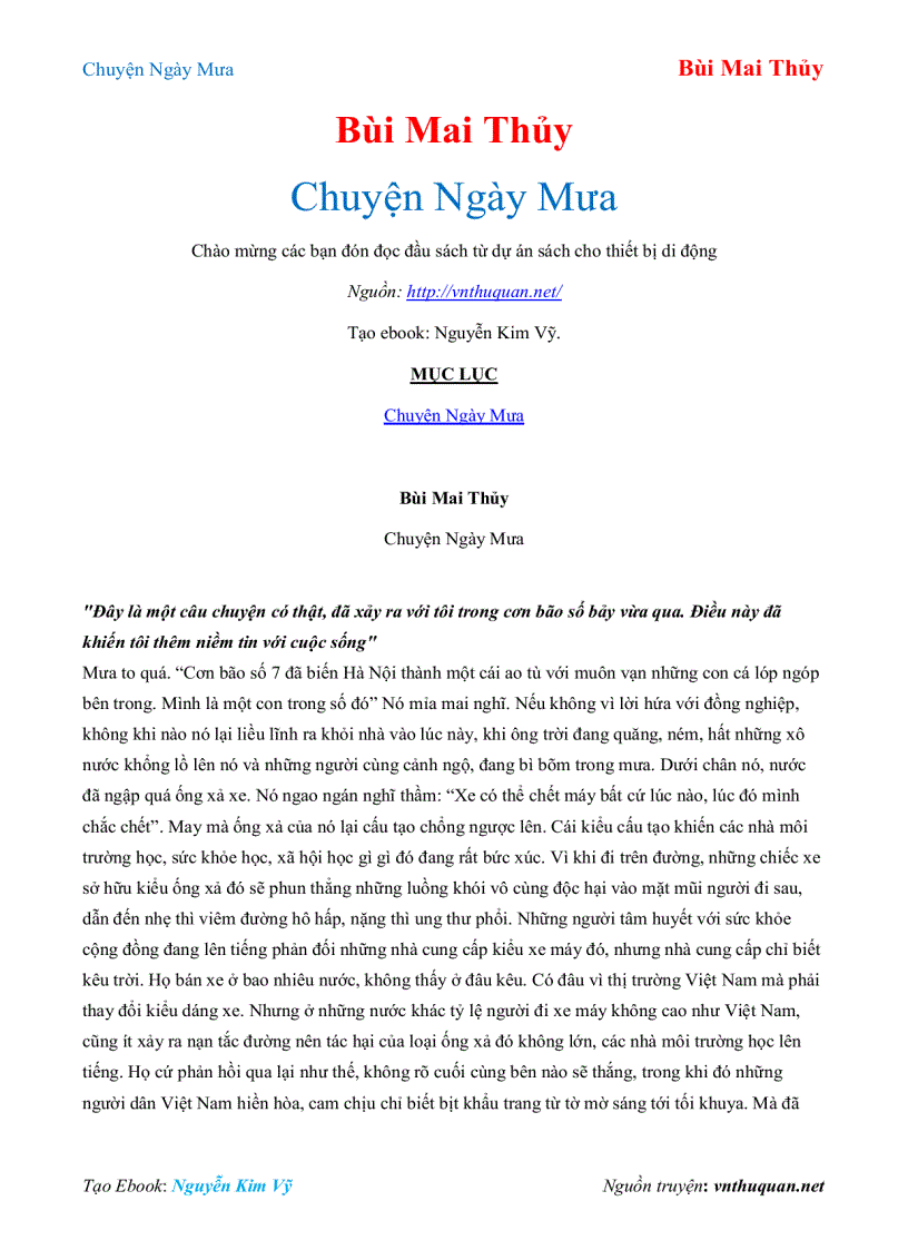 image for page Ebook Chuyện Ngày Mưa Bùi Mai Thủy