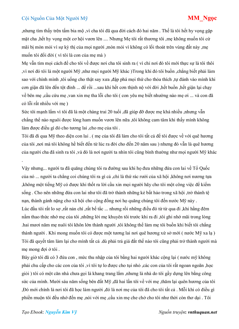 image for page Ebook Cội Nguồn Của Một Người Mỹ MM Ngọc